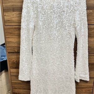 Altar'd State White Long Sleeve Dress